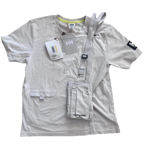NEW HELLY HANSEN MENS HH LOGO 2.0 SHIRT WITH BAG TOPWEAR $132 MEDIUM M - Picture 1 of 7
